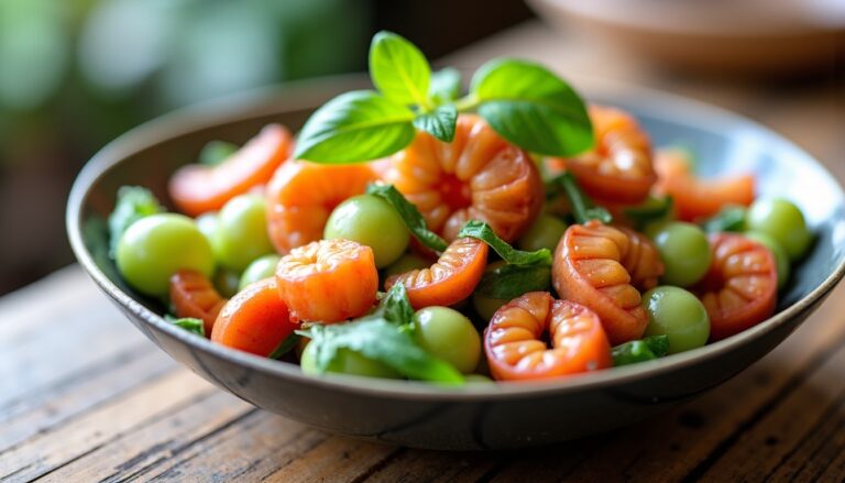Recette fraîche et simple : salade exotique mangue, avocat et crevettes